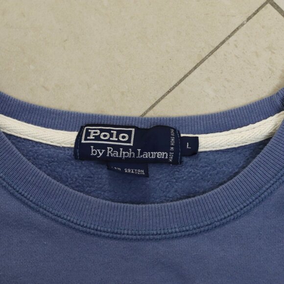Vintage Polo Ralph Lauren Crewneck Sweatshirt Blue size Large - Picture 3 of 3